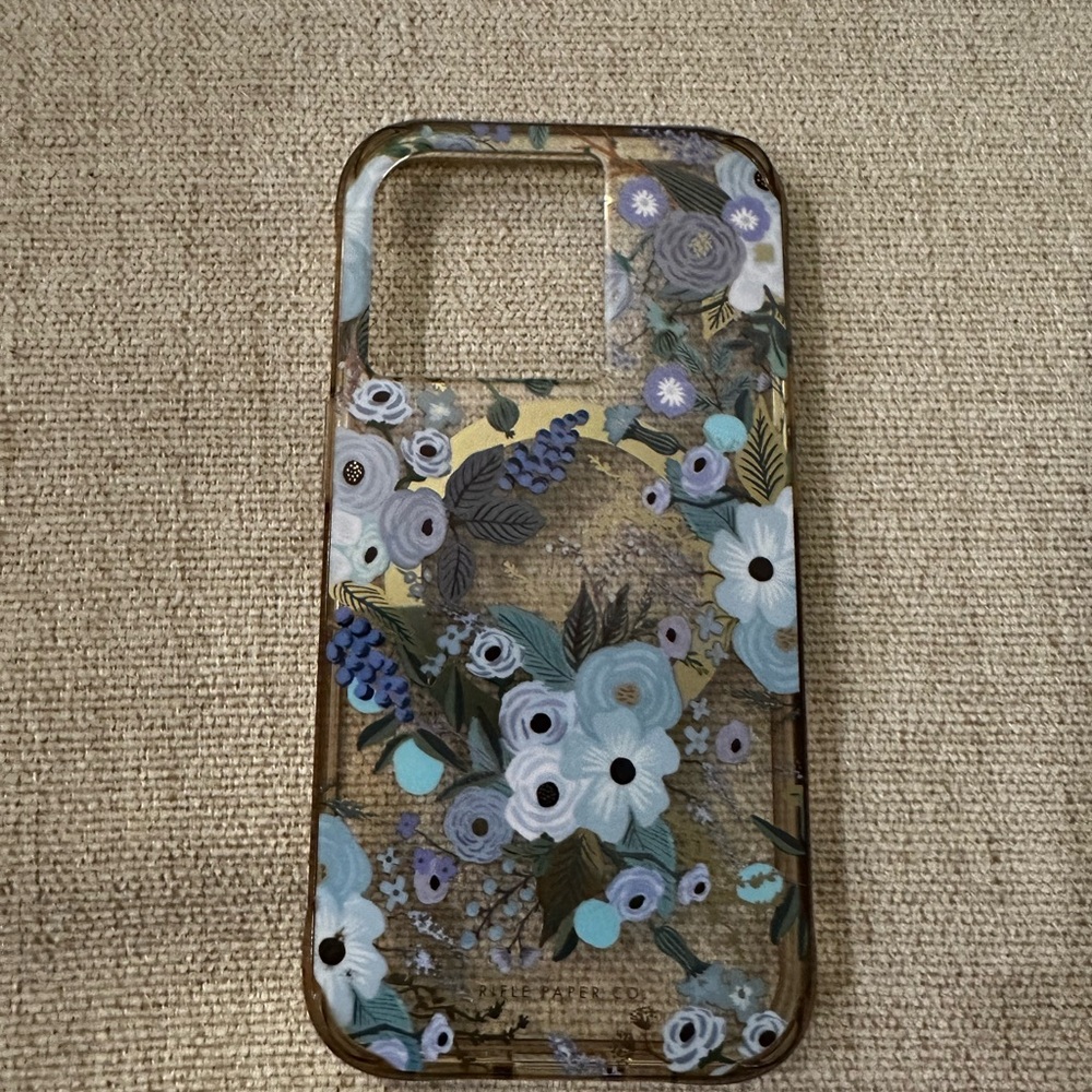 Rifle Paper Co Garden Party Blue Mag iPhone 14 Pro Case -